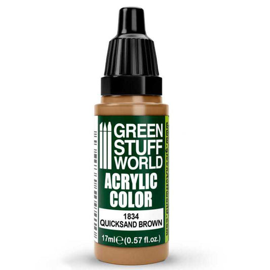 Green Stuff World Acrylic Color Paint - QUICKSAND BROWN 17ml