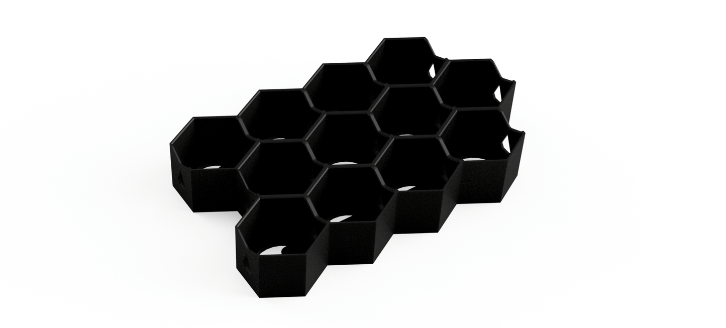 Citadel Paint Storage for 40k: 32mm Hex Wall & Desk Organiser (MODULAR)