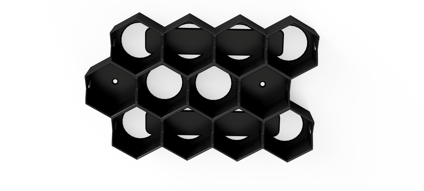 Citadel Paint Storage for 40k: 32mm Hex Wall & Desk Organiser (MODULAR)