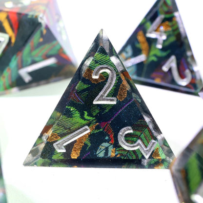 Feyplume | Sharp Edge Dice | Resin | 7 Piece Set