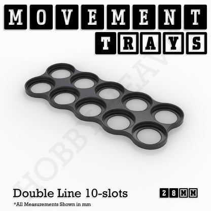 28mm Movement Trays for Tabletop Games | Wargaming | Full Range