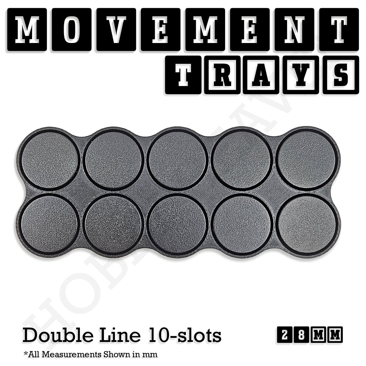 28mm Movement Trays for Tabletop Games | Wargaming | Full Range