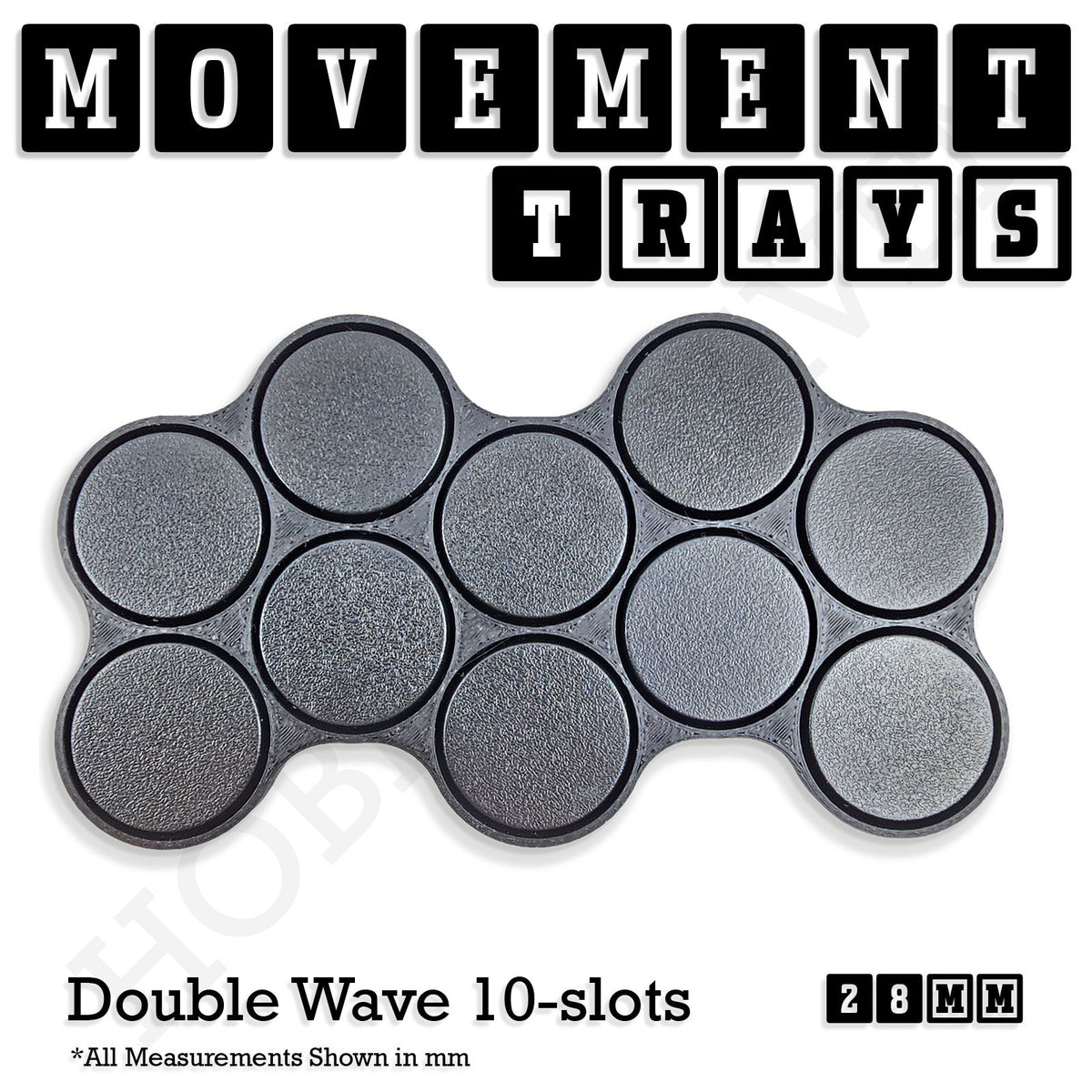 28mm Movement Trays for Tabletop Games | Wargaming | Full Range