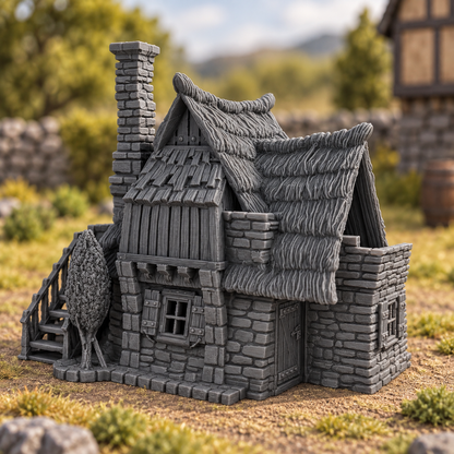 Eldervale Farmstead 28mm DND Terrain | Tabletop Wargaming Scenery for Frostgrave & RPG | 3D Printed