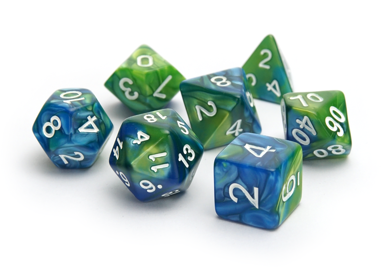 Elemental Dice | Blue & Green