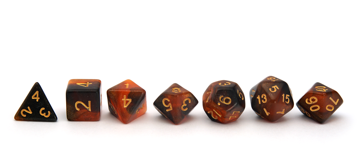 Elemental Dice | Black & Gold