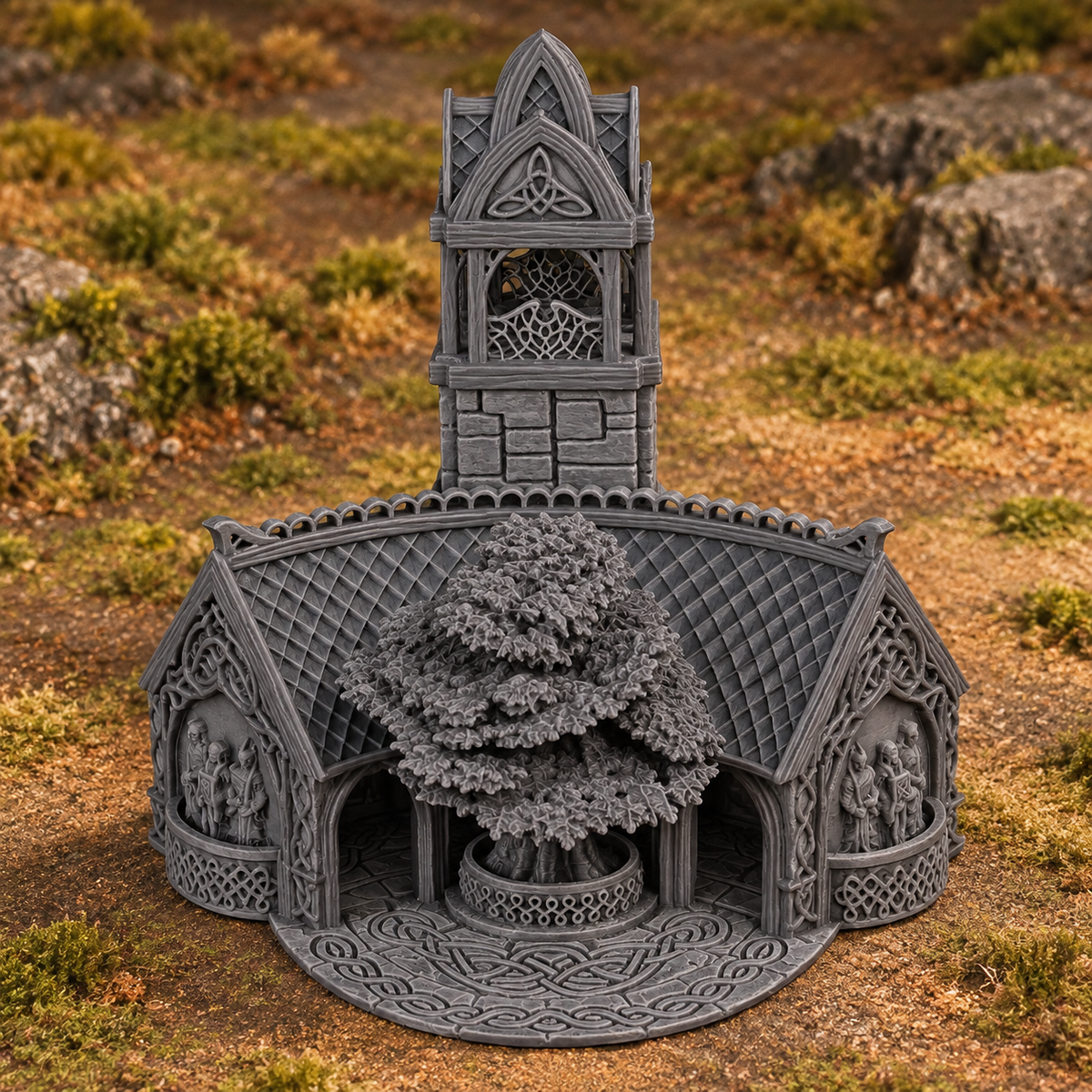 Elven Council Chamber 28mm DND Terrain | Tabletop Wargaming Scenery for Frostgrave & RPG | 3D Printed