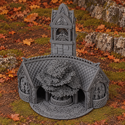 Elven Council Chamber 28mm DND Terrain | Tabletop Wargaming Scenery for Frostgrave & RPG | 3D Printed