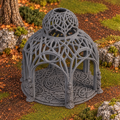 Elven Council Gazebo 28mm DND Terrain | Tabletop Wargaming Scenery for Frostgrave & RPG | 3D Printed