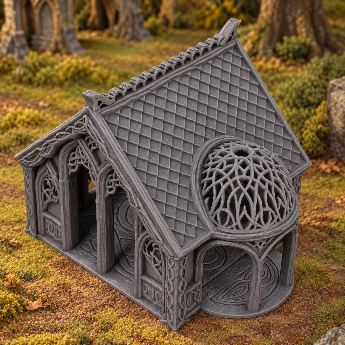 Elven Home 28mm DND Terrain | Tabletop Wargaming Scenery for Frostgrave & RPG | Unpainted 3D Printed