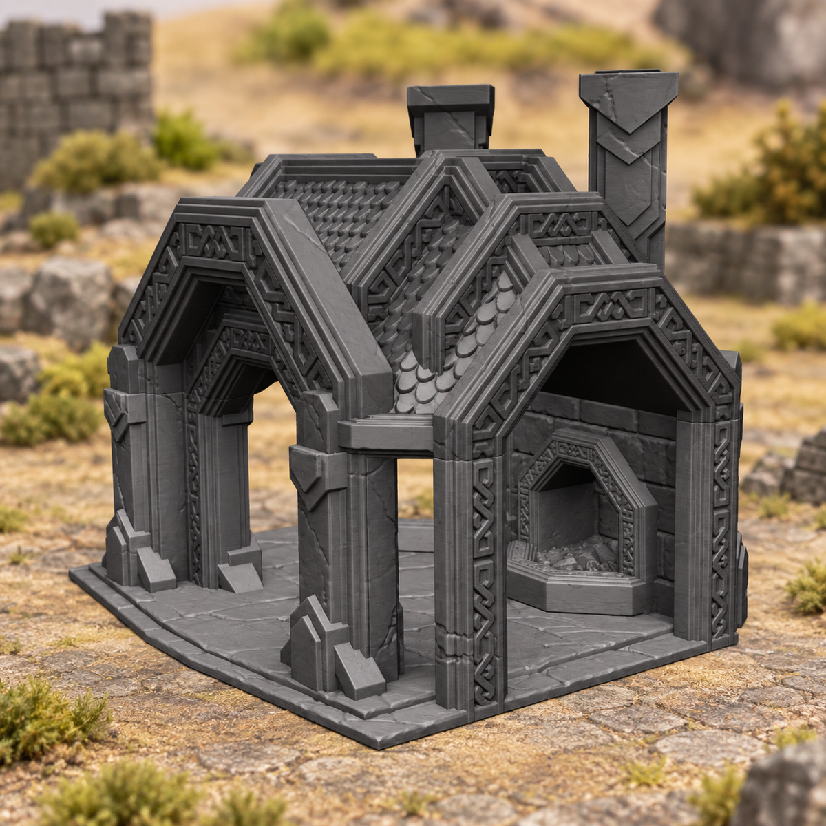Forge Blacksmith 28mm DND Terrain | Tabletop Wargaming Scenery for Frostgrave & RPG | Unpainted 3D Printed