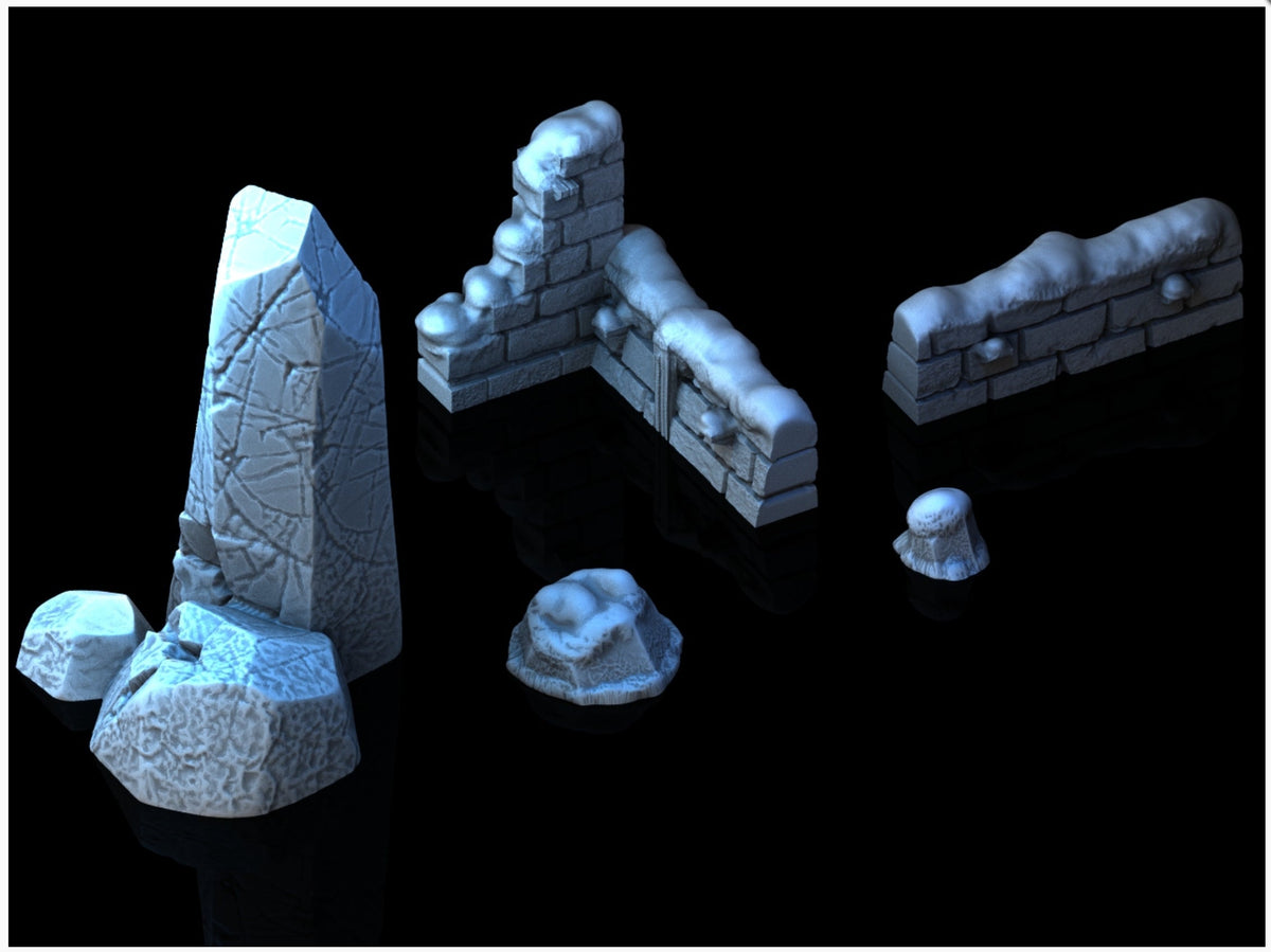 Frozen Scatter Set 2 - 28mm DND/Wargame/RPG Terrain