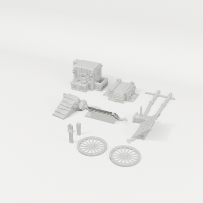 Fantasy Food Truck – 28mm Tabletop Terrain, Unpainted