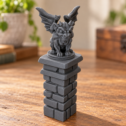 Gargoyle Statue 28mm DND Scatter Terrain | Tabletop Wargaming Scenery for Frostgrave & RPG | 3D Printed
