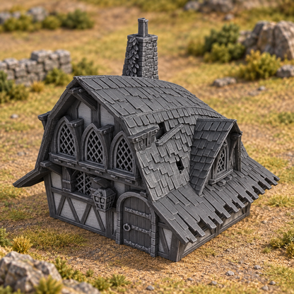 Greenthatch Cottage 28mm DND Terrain | Tabletop Wargaming Scenery for Frostgrave & RPG | 3D Printed