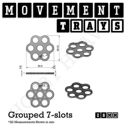 28mm Movement Trays for Tabletop Games | Wargaming | Full Range