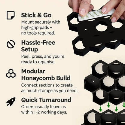 Hobby Paint Storage Rack - Wall Mount for 32mm (Fits Citadel Pots)