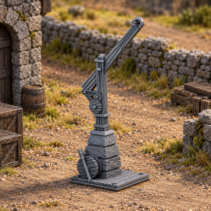 Hoist Crane 28mm DND Scatter Terrain | Tabletop Wargaming Scenery for Frostgrave & RPG | Unpainted 3D Printed