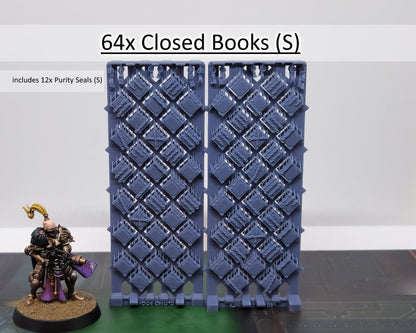 64x Miniature Closed Books Pack (S) - for 28mm 32mm Hobby Wargaming Model Bits - Fantasy AoS 30k Heresy