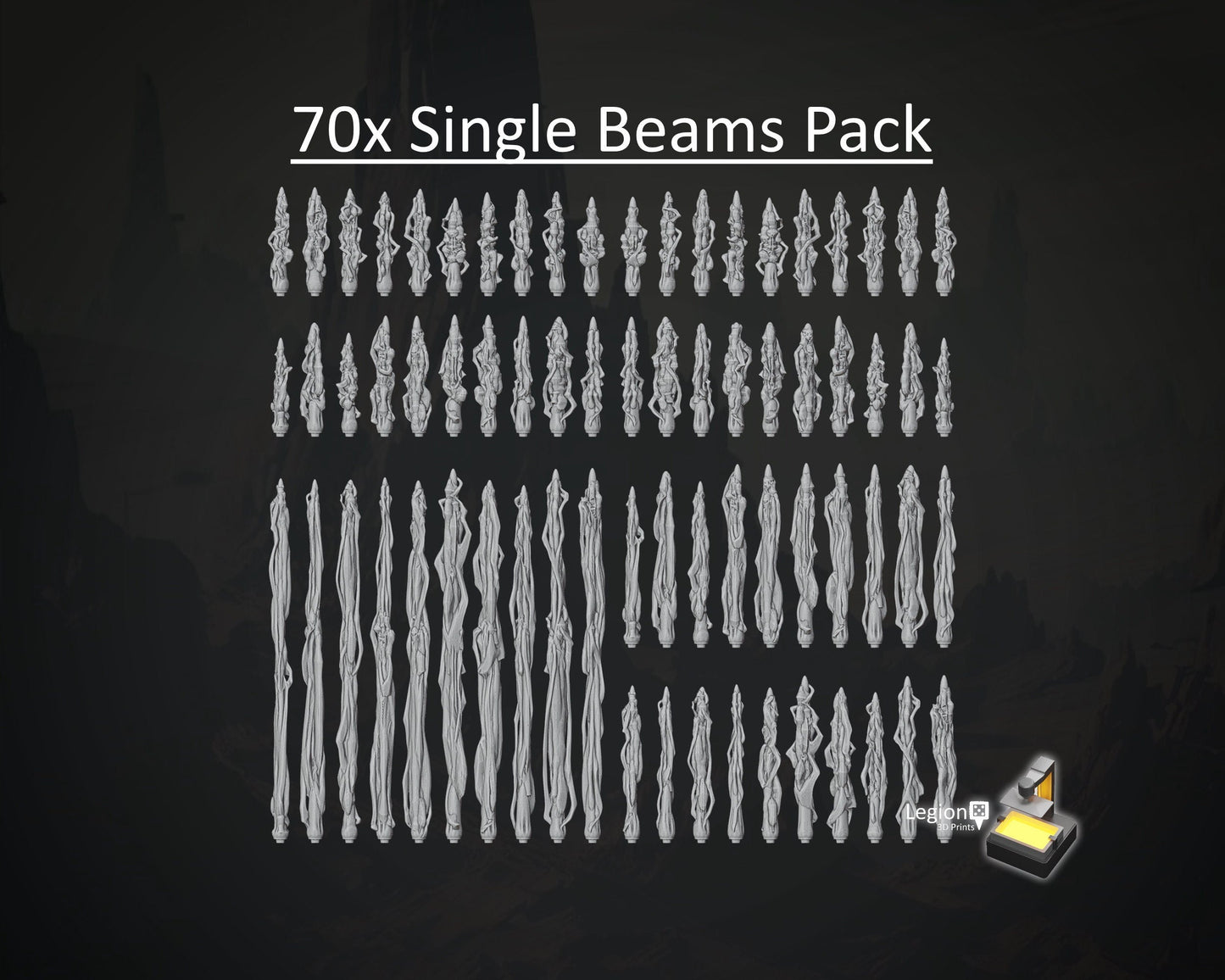 Red Plasma Beam Miniature Effects Packs - for Wargaming Model Bits