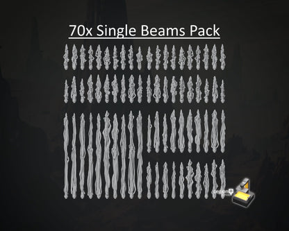 Red Plasma Beam Miniature Effects Packs - for Wargaming Model Bits