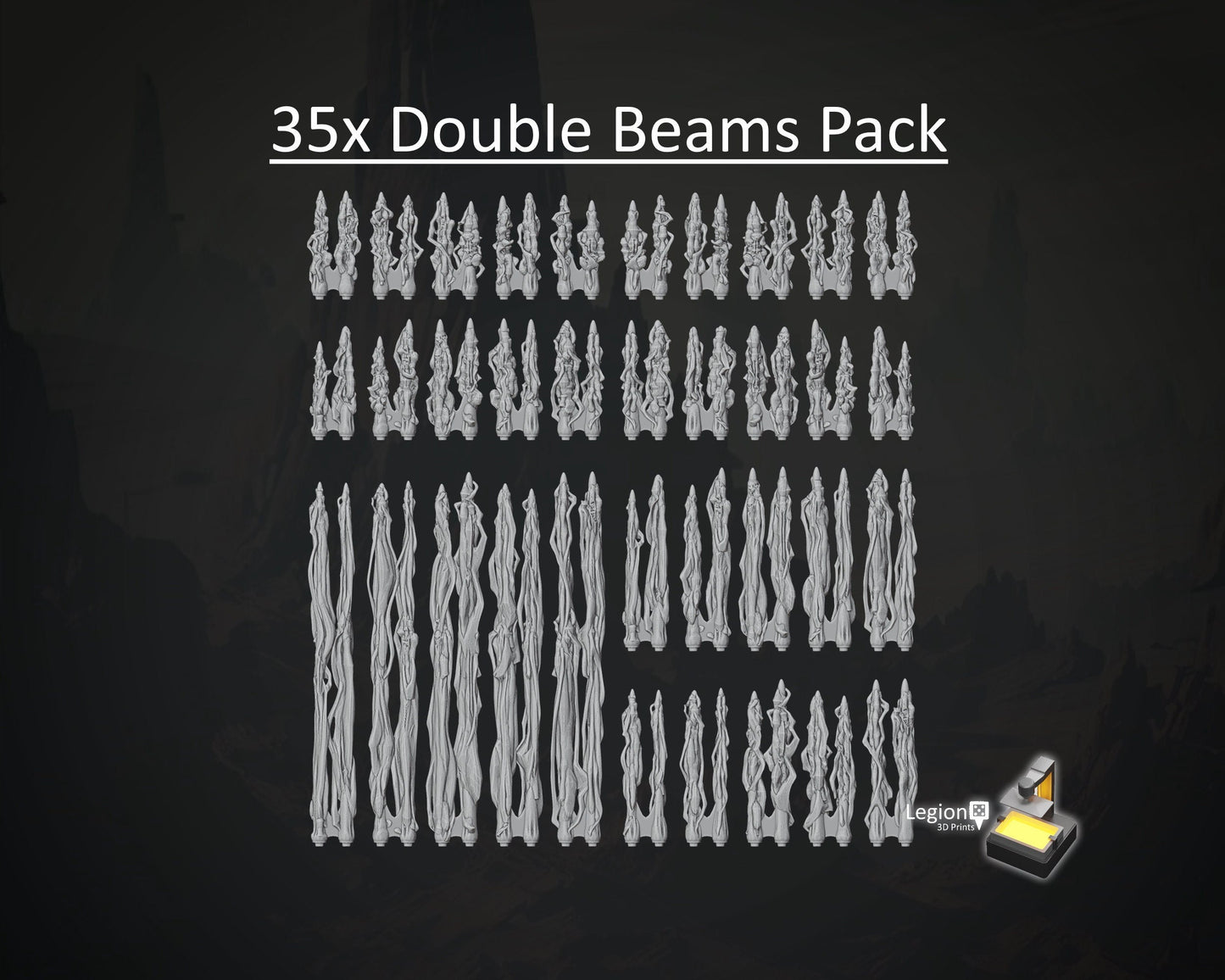 Red Plasma Beam Miniature Effects Packs - for Wargaming Model Bits