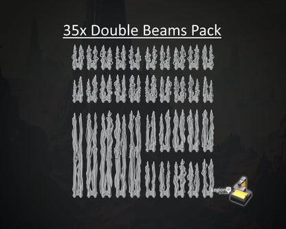 Red Plasma Beam Miniature Effects Packs - for Wargaming Model Bits