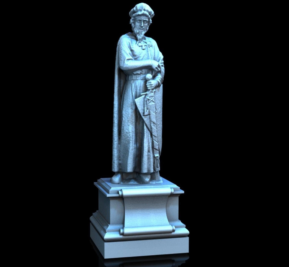 Merchant Statue 28mm DND Scatter Terrain | Tabletop Wargaming Scenery for Frostgrave & RPG | 3D Printed