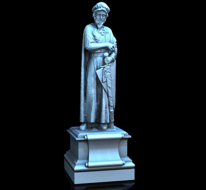 Merchant Statue 28mm DND Scatter Terrain | Tabletop Wargaming Scenery for Frostgrave & RPG | 3D Printed
