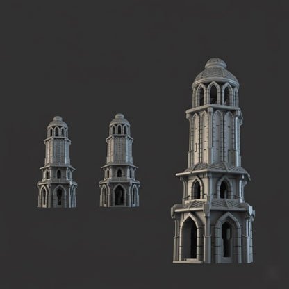 Lost City Tower 28mm DND Terrain Set 1 | Tabletop Wargaming Ruins for Frostgrave & RPG | 3D Printed