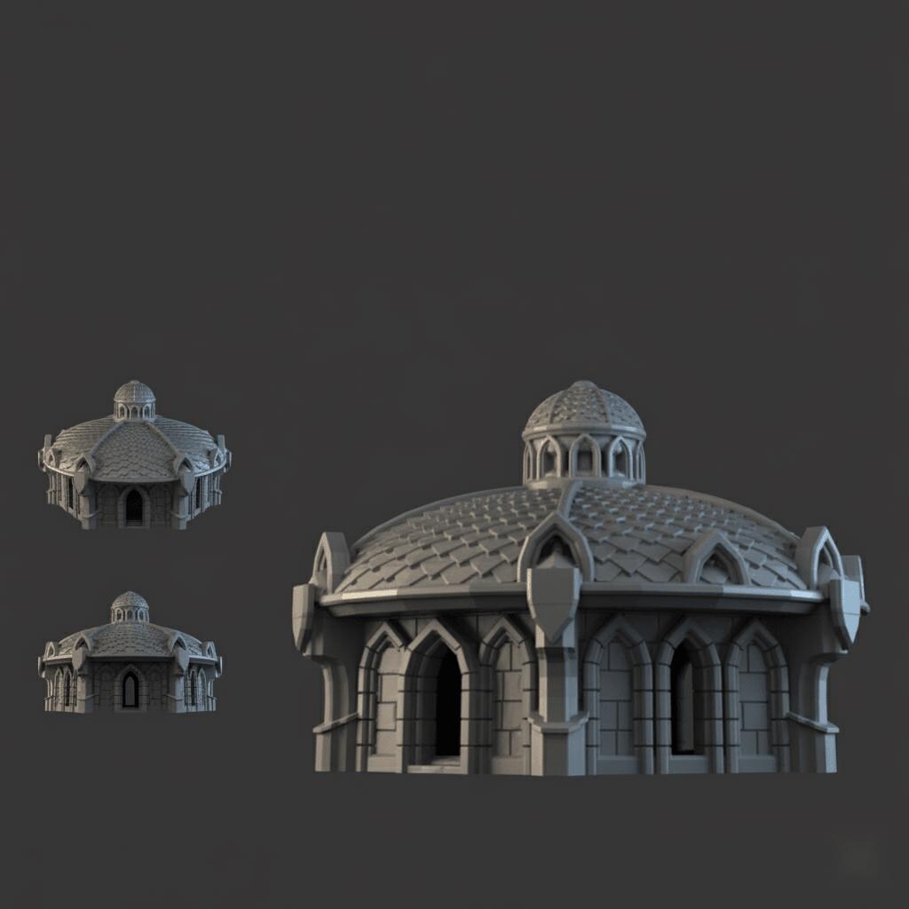 Lost City Building 28mm DND Terrain Set 1 | Tabletop Wargaming Ruins for Frostgrave & RPG | 3D Printed