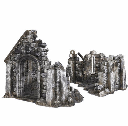 Ruined Church 28mm DND Terrain | Tabletop Wargaming Scenery for Frostgrave & RPG | Unpainted 3D Printed