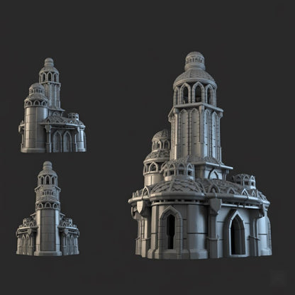 Lost City Tower 28mm DND Terrain Set 2 | Tabletop Wargaming Ruins for Frostgrave & RPG | 3D Printed