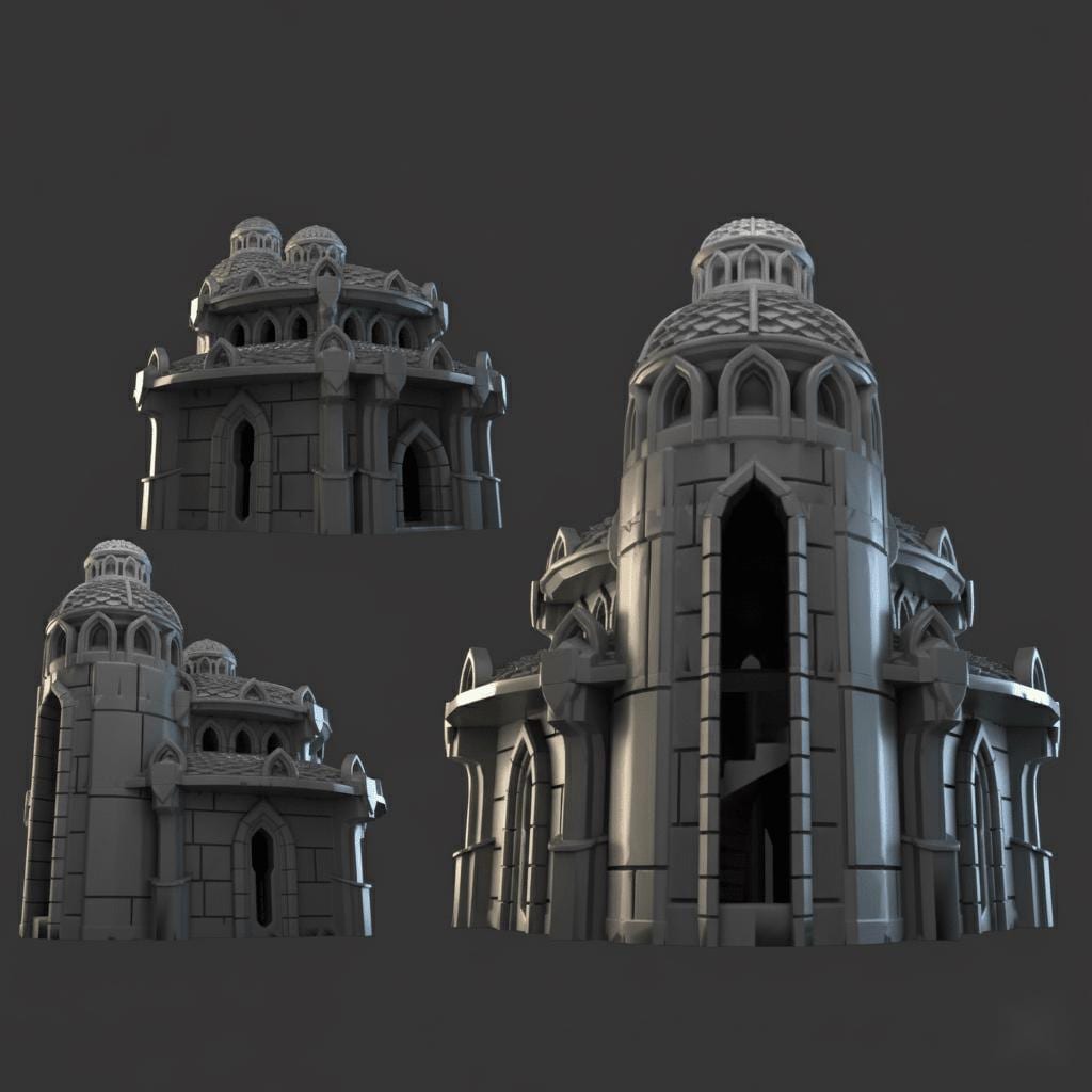 Lost City Building 28mm DND Terrain Set 2 | Tabletop Wargaming Ruins for Frostgrave & RPG | 3D Printed