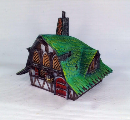 Greenthatch Cottage 28mm DND Terrain | Tabletop Wargaming Scenery for Frostgrave & RPG | 3D Printed