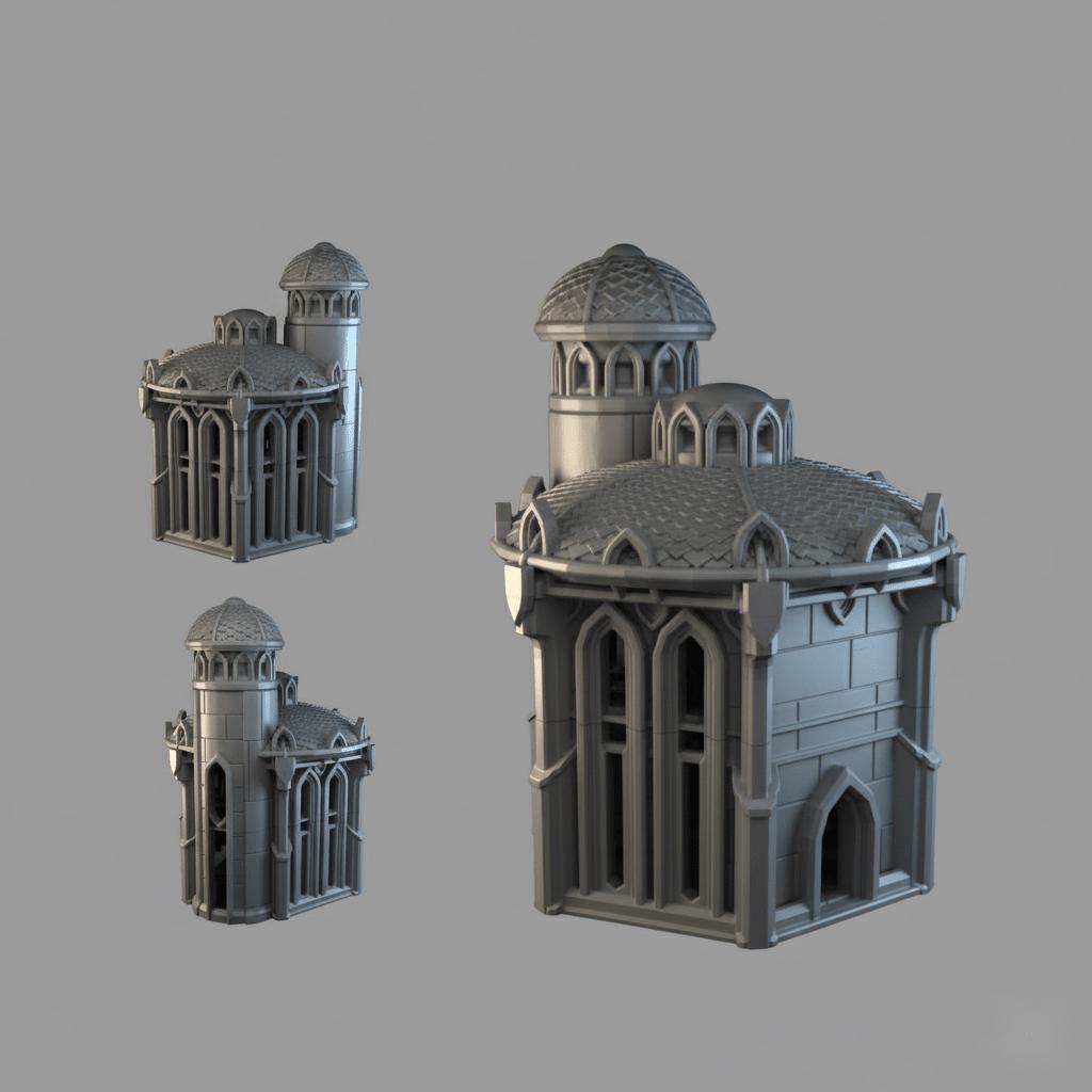Lost City Building 28mm DND Terrain Set 4 | Tabletop Wargaming Ruins for Frostgrave & RPG | 3D Printed
