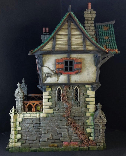Tombstone House 28mm DND Terrain | Tabletop Wargaming Scenery for Frostgrave & RPG | Unpainted 3D Printed
