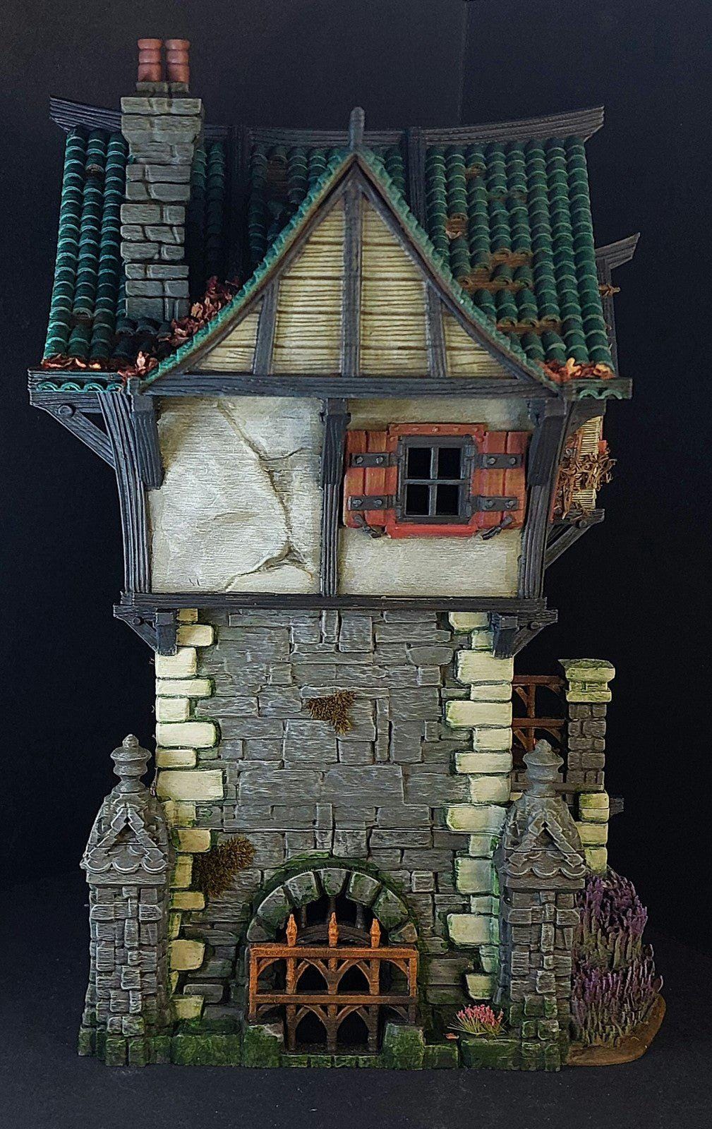 Tombstone House 28mm DND Terrain | Tabletop Wargaming Scenery for Frostgrave & RPG | Unpainted 3D Printed