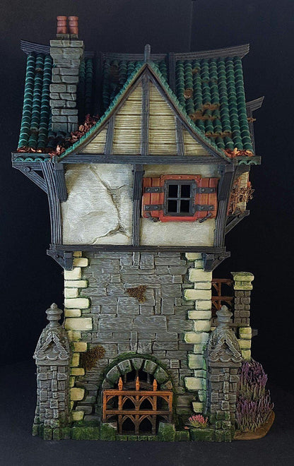 Tombstone House 28mm DND Terrain | Tabletop Wargaming Scenery for Frostgrave & RPG | Unpainted 3D Printed