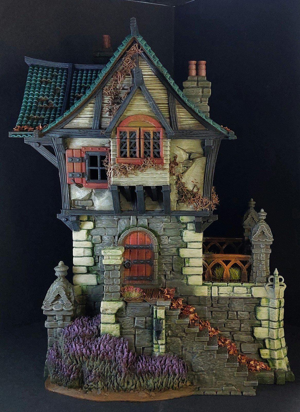 Tombstone House 28mm DND Terrain | Tabletop Wargaming Scenery for Frostgrave & RPG | Unpainted 3D Printed