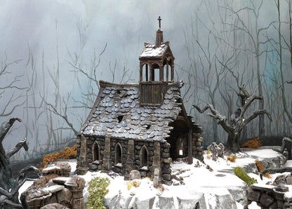 Basilica Ruins 28mm DND Terrain | Tabletop Wargaming Scenery for Frostgrave & RPG | Unpainted 3D Printed