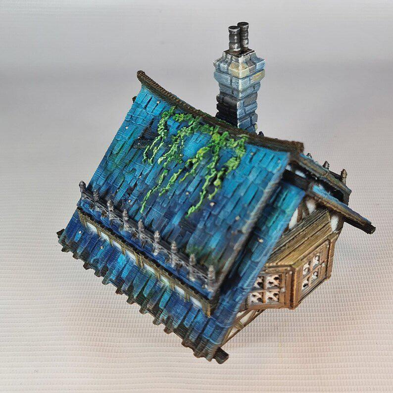 Redwood House 28mm DND Terrain | Tabletop Wargaming Scenery for Frostgrave & RPG | Unpainted 3D Printed