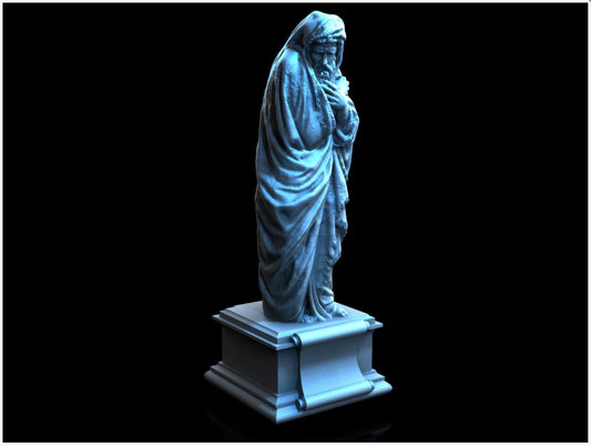 Winter Statue 28mm DND Scatter Terrain | Tabletop Wargaming Scenery for Frostgrave & RPG | 3D Printed
