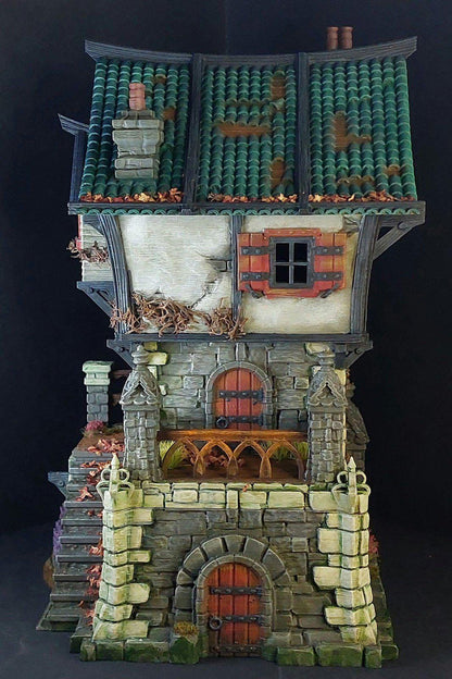 Tombstone House 28mm DND Terrain | Tabletop Wargaming Scenery for Frostgrave & RPG | Unpainted 3D Printed