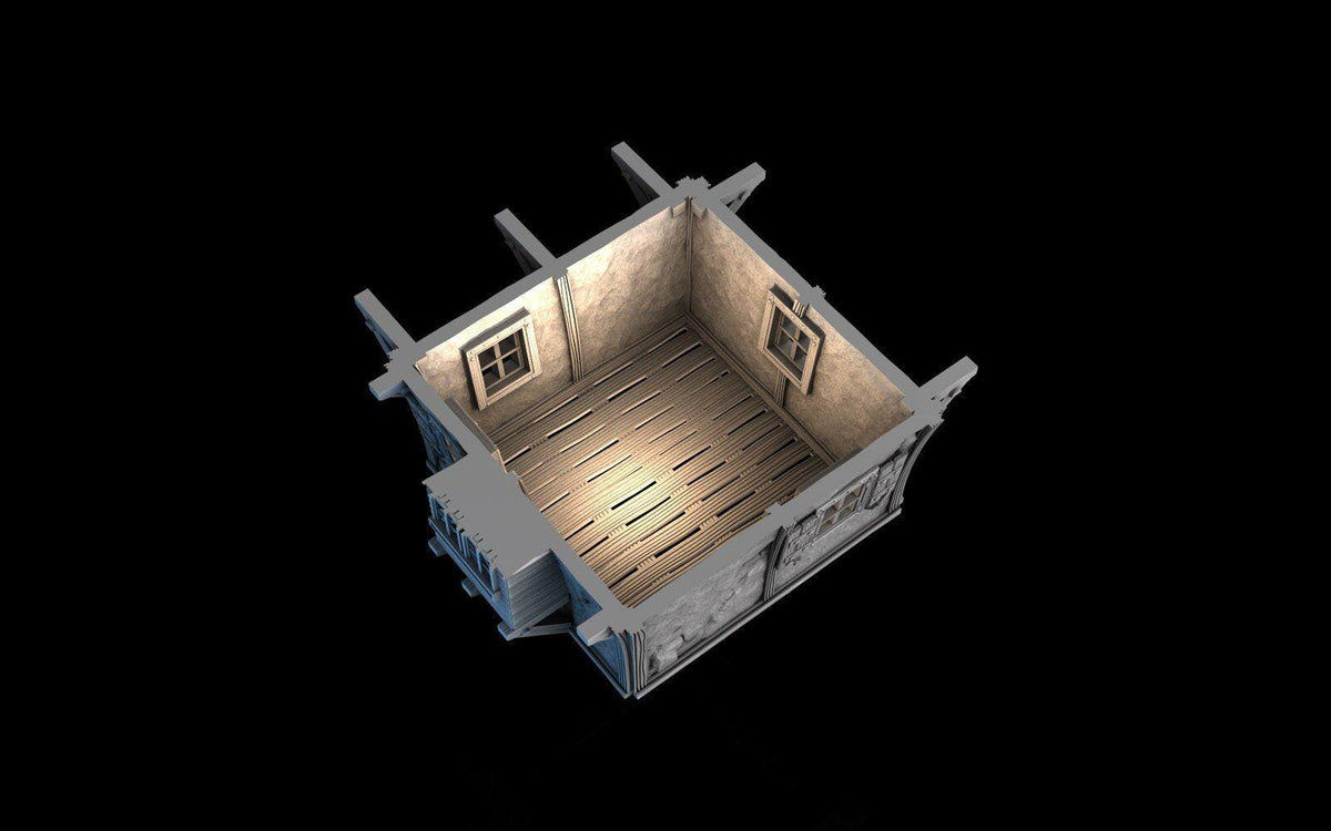Tombstone House 28mm DND Terrain | Tabletop Wargaming Scenery for Frostgrave & RPG | Unpainted 3D Printed