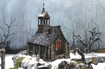 Basilica Ruins 28mm DND Terrain | Tabletop Wargaming Scenery for Frostgrave & RPG | Unpainted 3D Printed