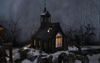 Basilica Ruins 28mm DND Terrain | Tabletop Wargaming Scenery for Frostgrave & RPG | Unpainted 3D Printed