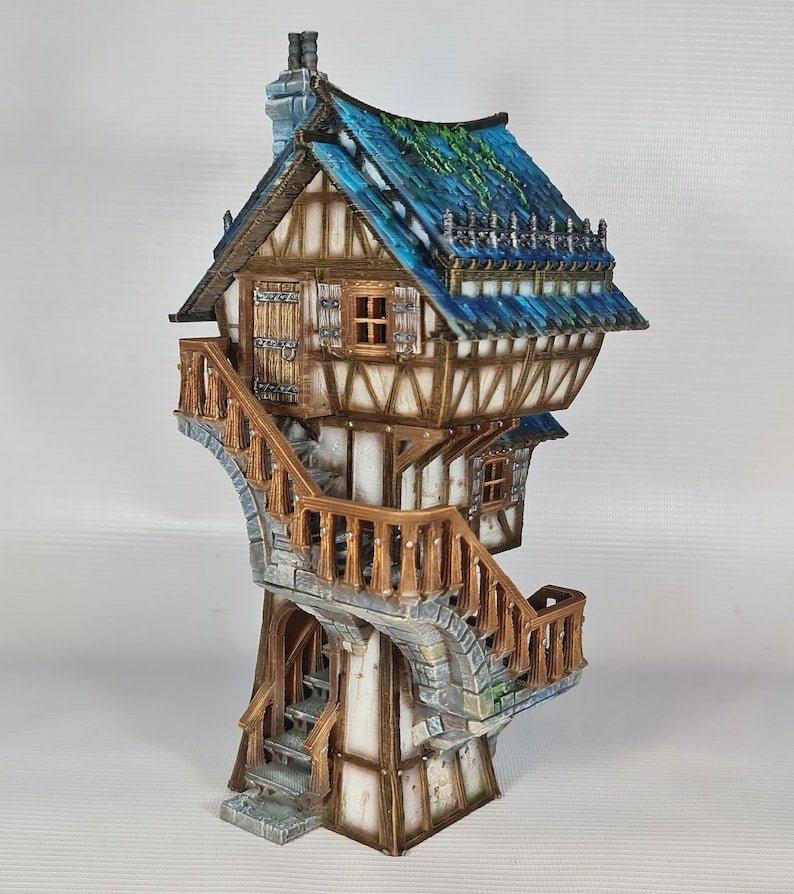 Redwood House 28mm DND Terrain | Tabletop Wargaming Scenery for Frostgrave & RPG | Unpainted 3D Printed
