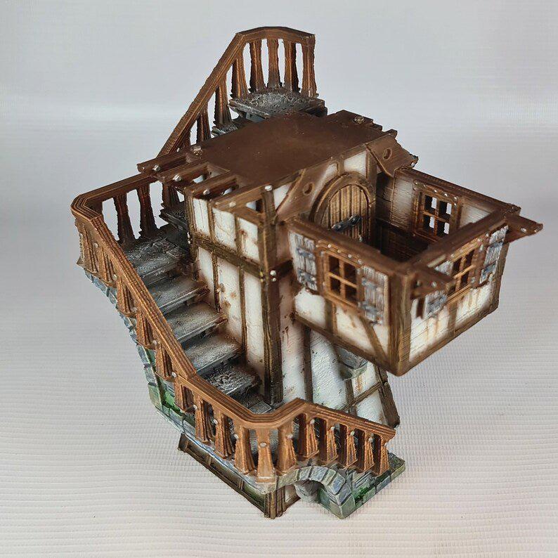 Redwood House 28mm DND Terrain | Tabletop Wargaming Scenery for Frostgrave & RPG | Unpainted 3D Printed