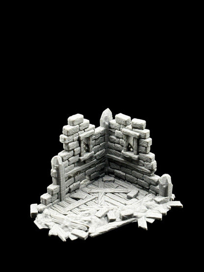 28mm Building Ruins Terrain Scenery for DND, Wargames